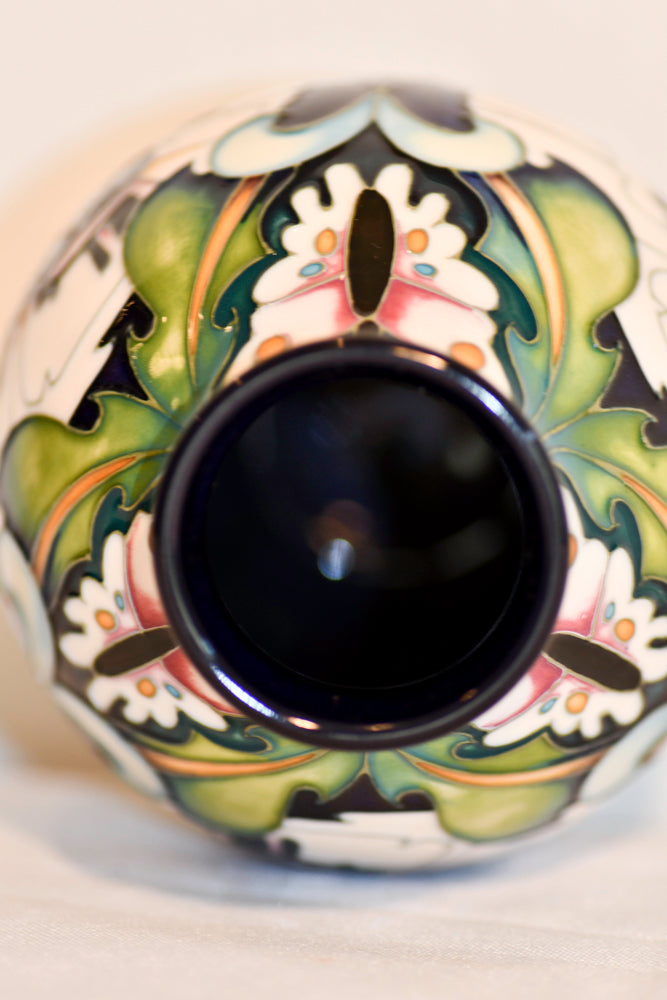 Black and White Moorcroft Vase, England