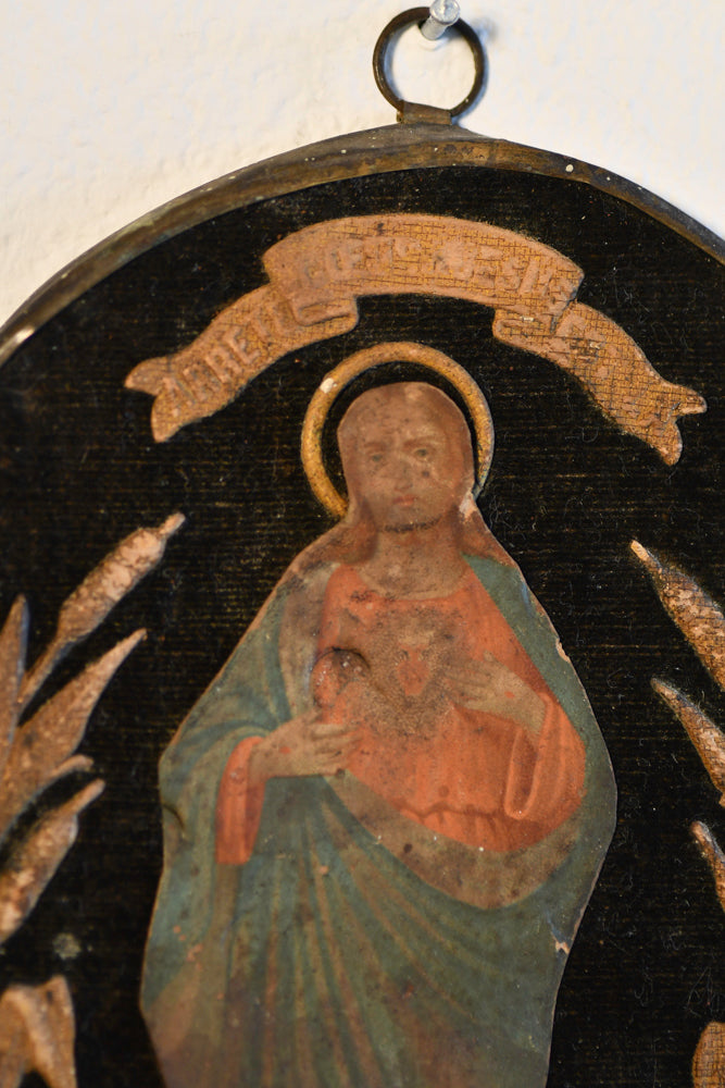 French Christian Wall Plaque, Messiah Artwork