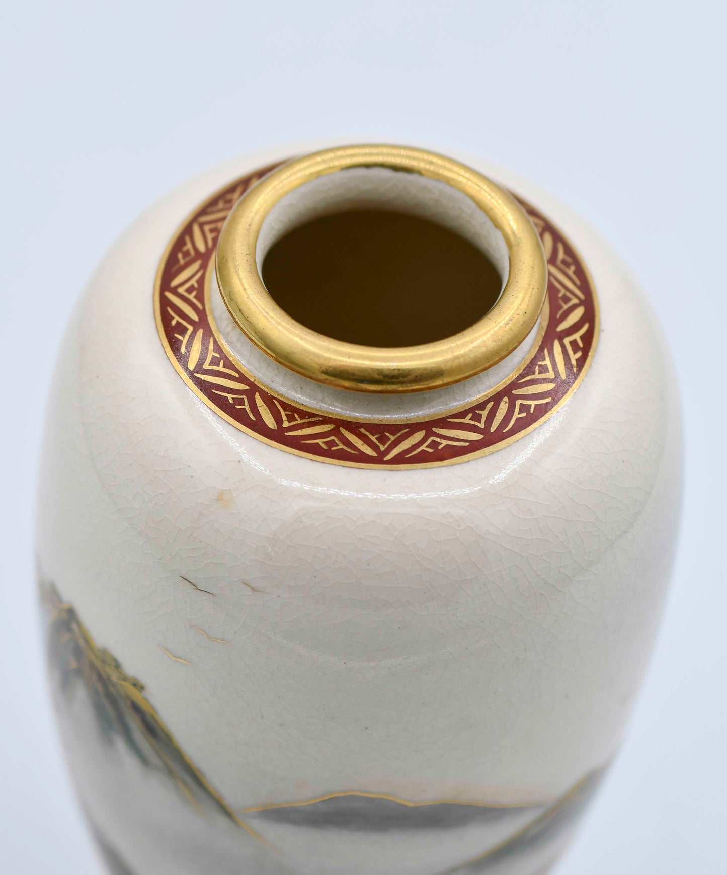 Vintage Satsuma Vase, 6”