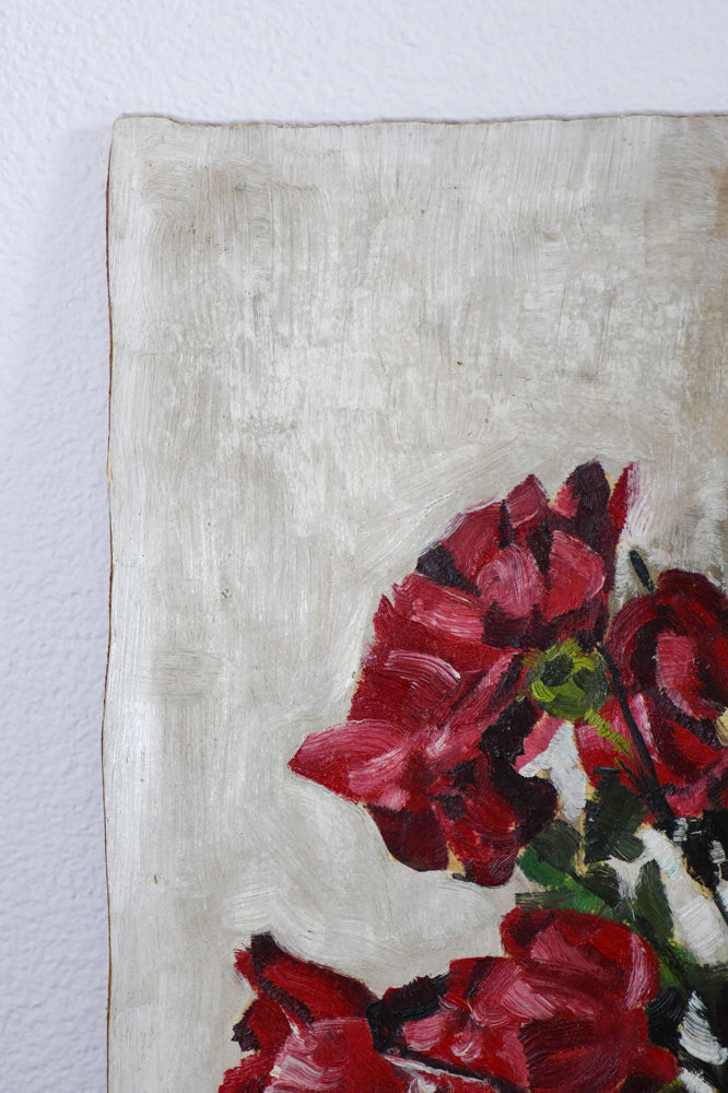 Red Rose Bouquet Still Life Painting, 18"