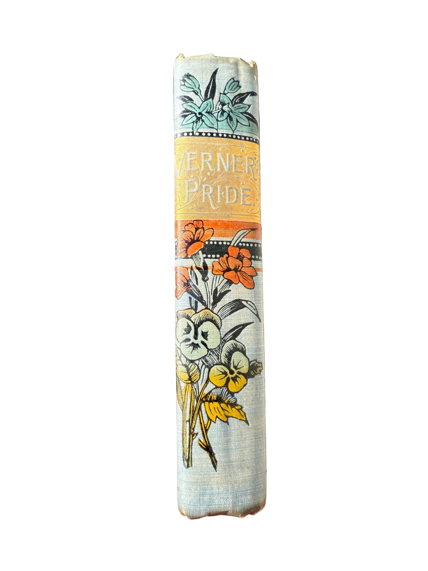Tall cylindrical product with floral design and 'Pioneer Pride' text on a white background