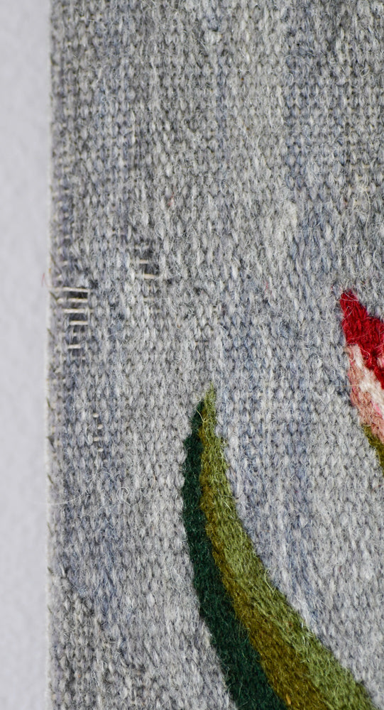 Vintage Iris Woven Wool Art, Sweden