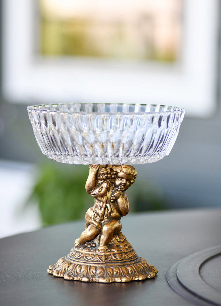 Crystal Cherub Compote Bowl