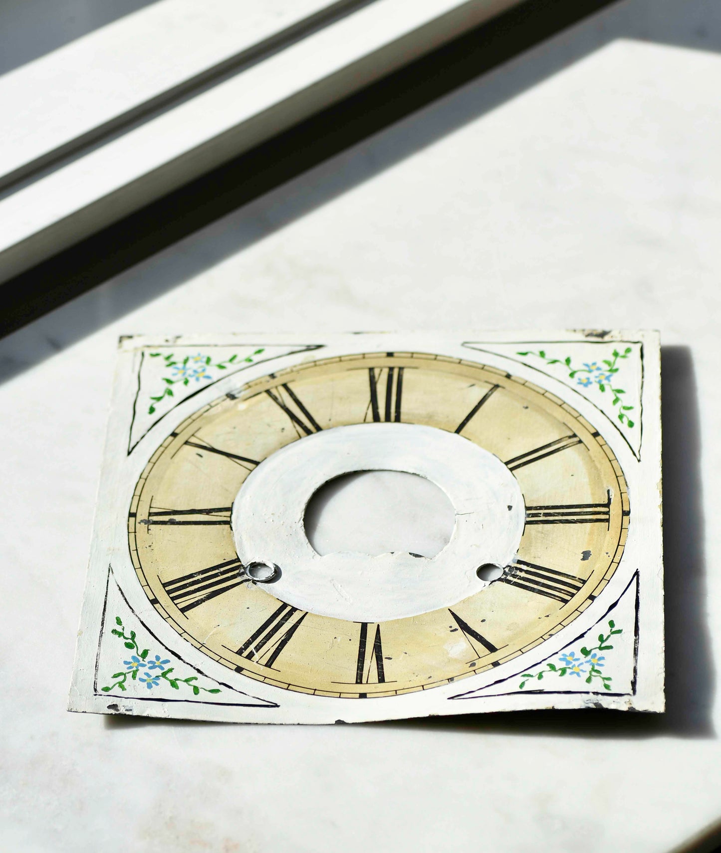 Hand Painted French Clock Face, 8"