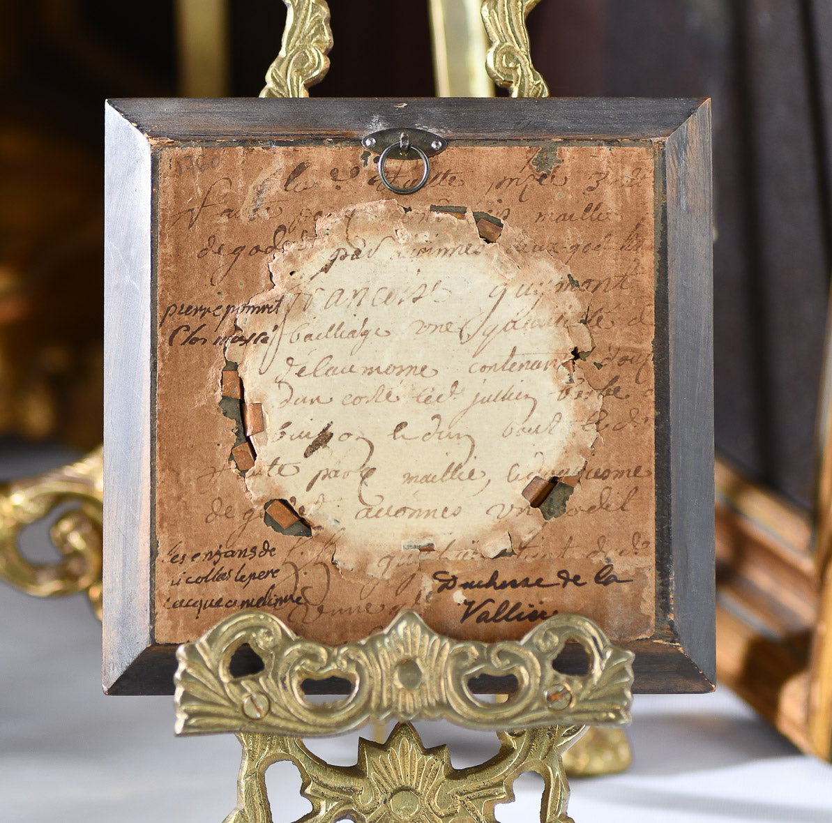 Louise de la Valliere, French Antique Miniature Portrait