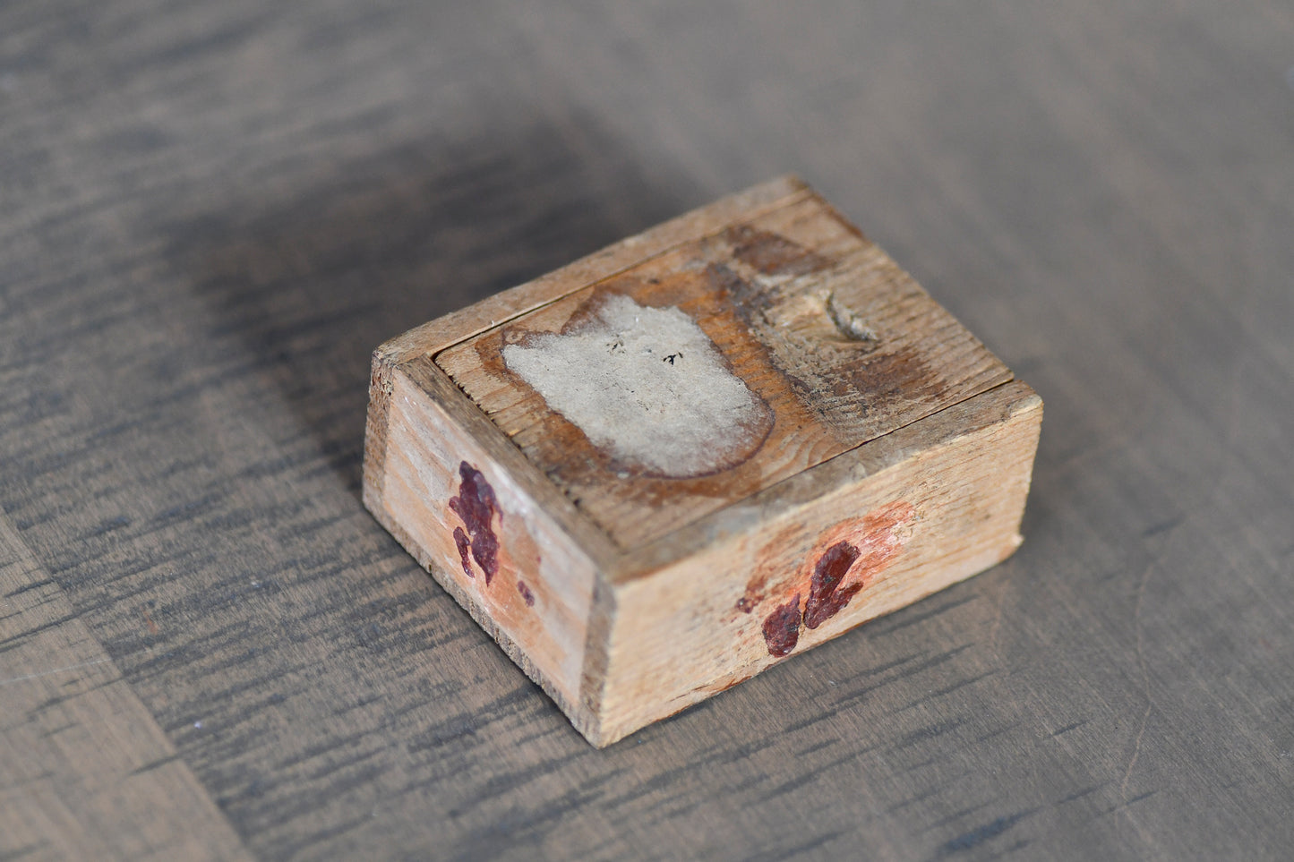 French Wooden Postal Box with Slider