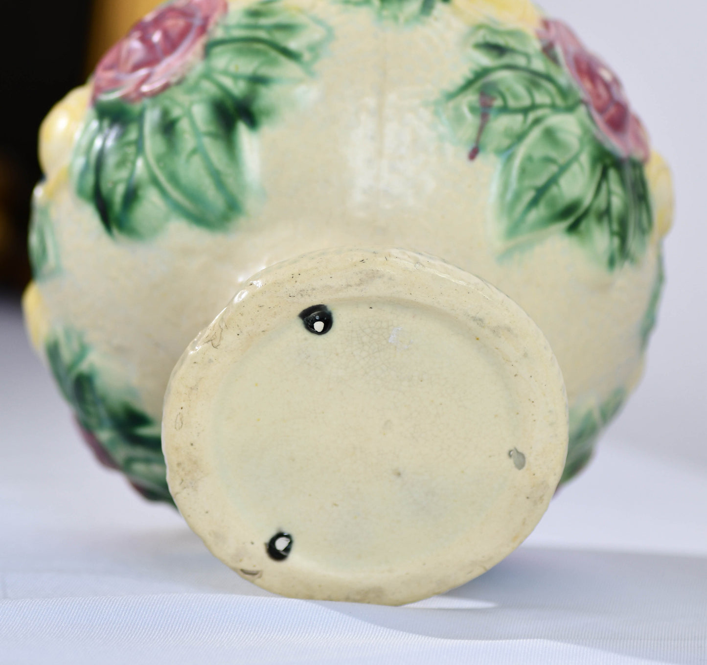 Roseville Rozane Floral Compote Vase, 5"