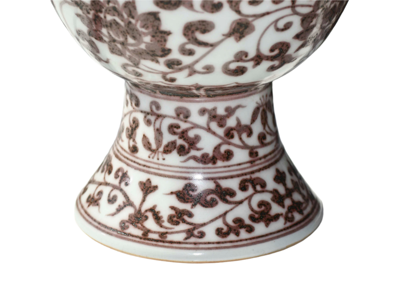 Red Underglaze Large Decorative Incense Burner, 15"