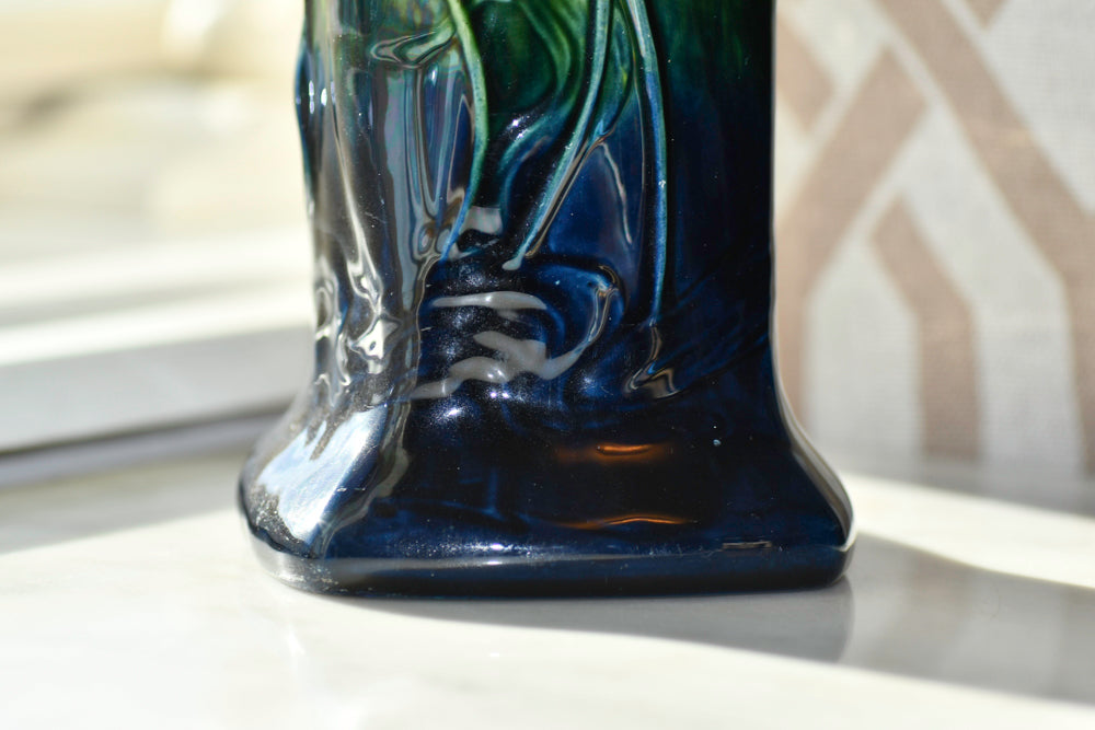 Art Nouveau Blue Decorative Vase or Ewer