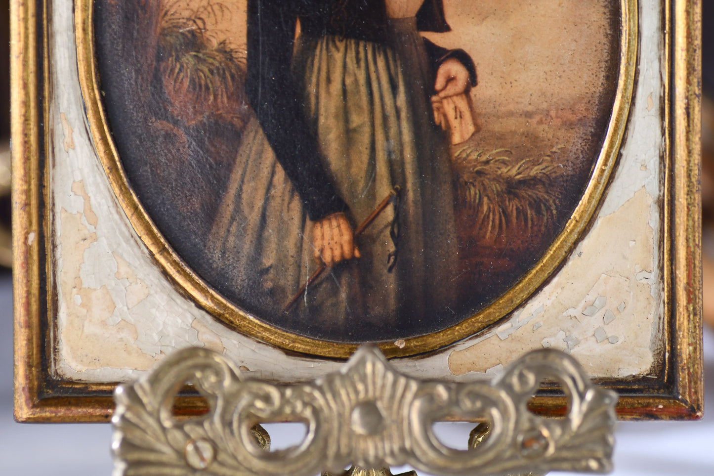 Vintage Florentine Female Portrait