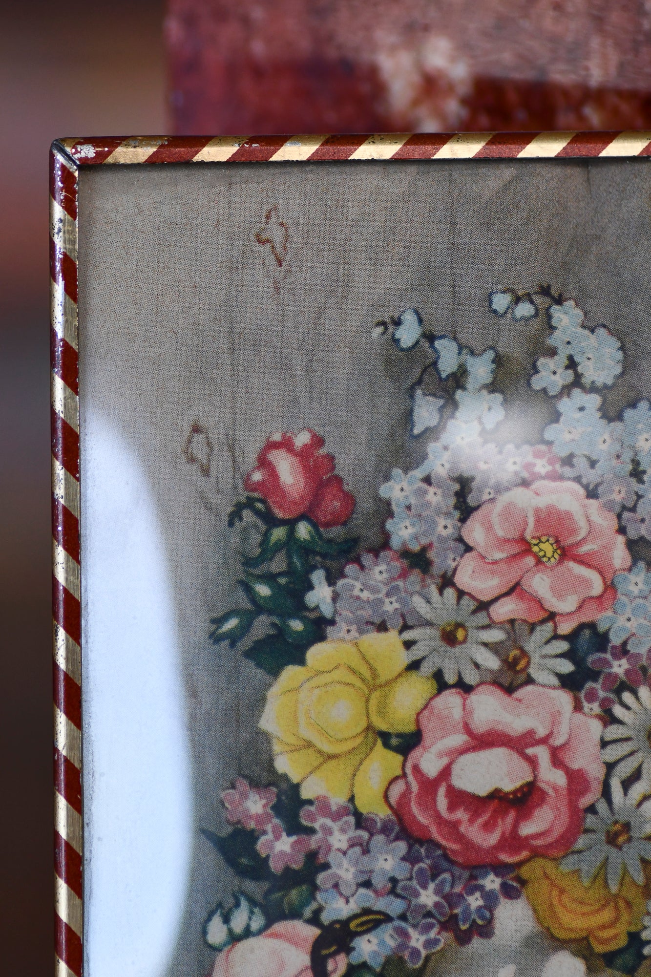 Vintage Convex Floral Silhouette Art