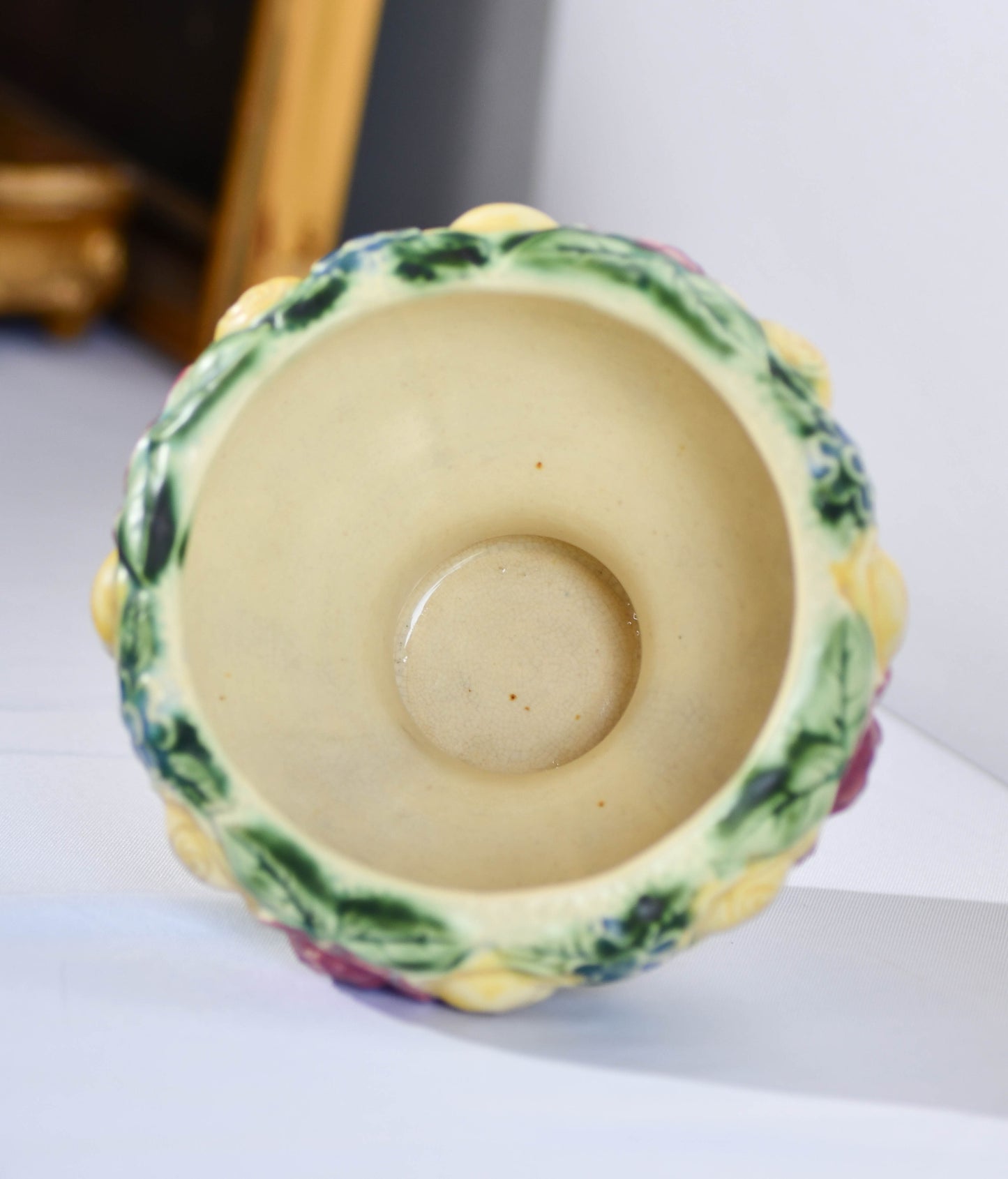 Roseville Rozane Floral Compote Vase, 5"