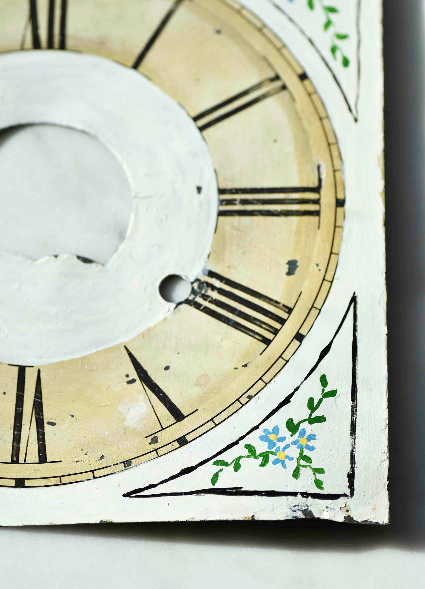 Hand Painted French Clock Face, 8"