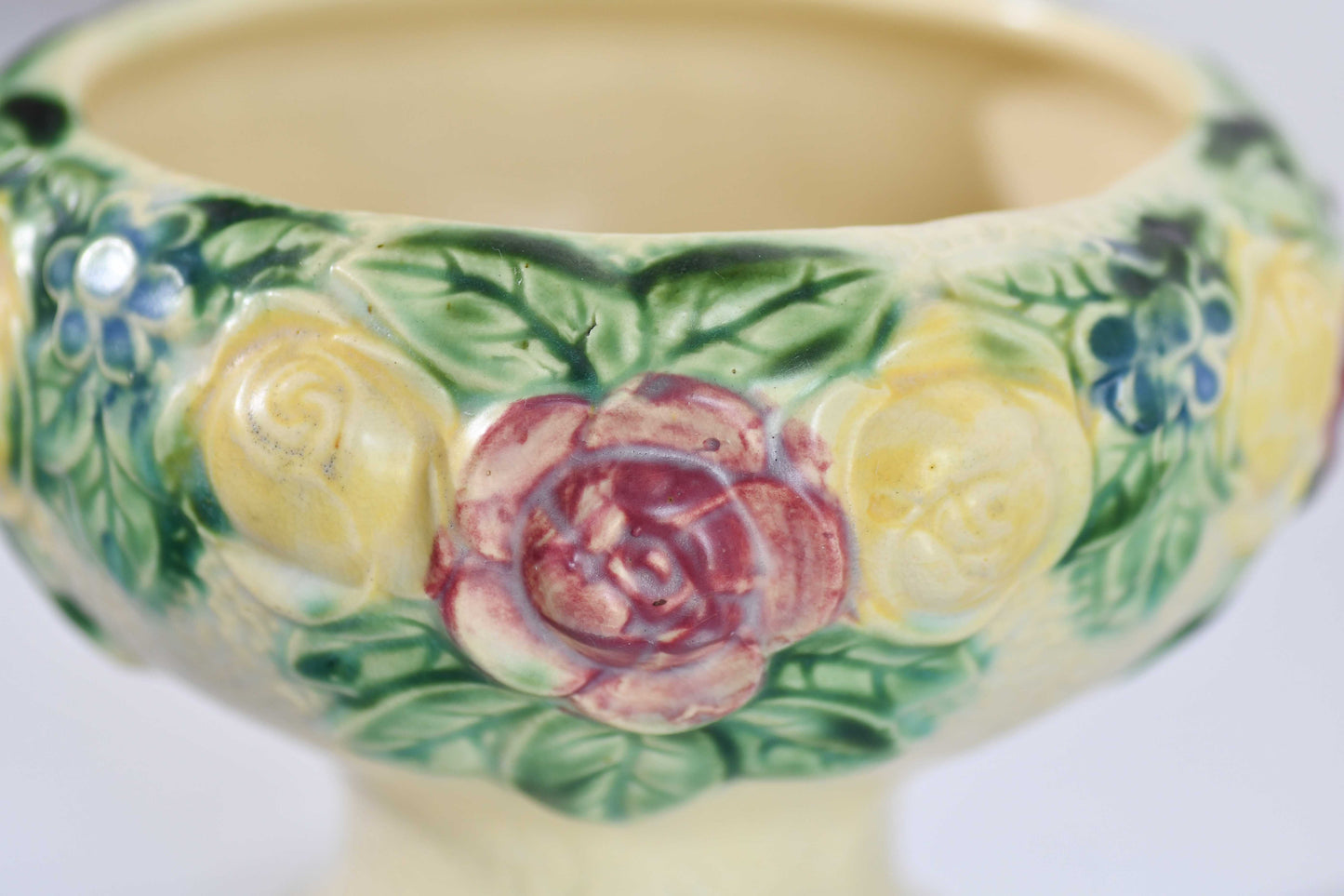 Roseville Rozane Floral Compote Vase, 5"
