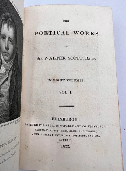 Sir Walter Scott Bookset, 1822