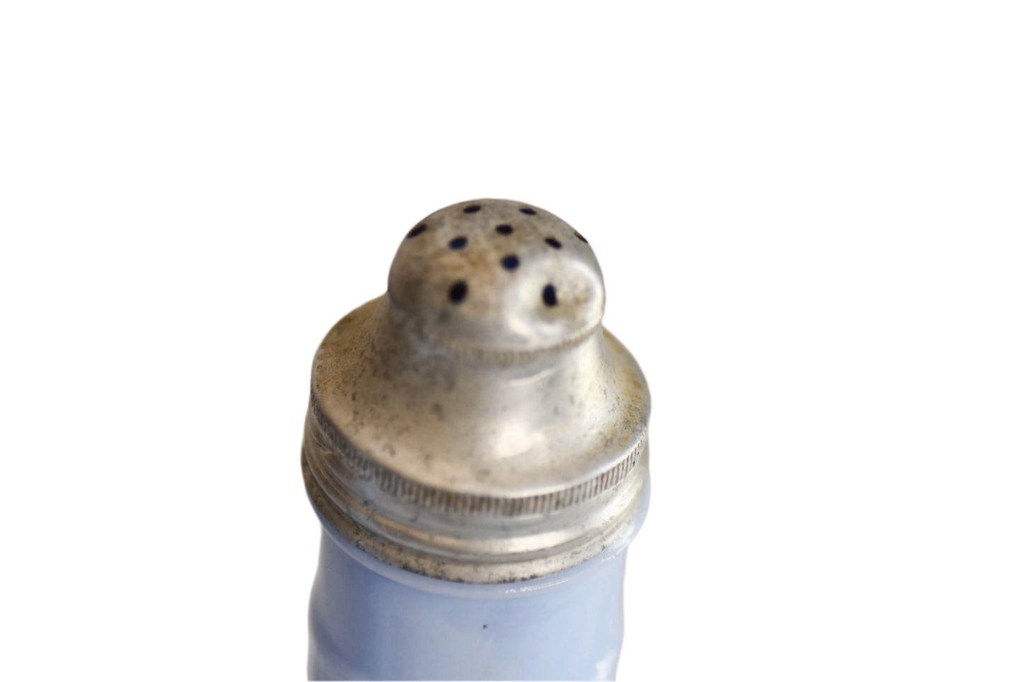 Periwinkle Blue Delfite Glass Salt & Pepper Shakers
