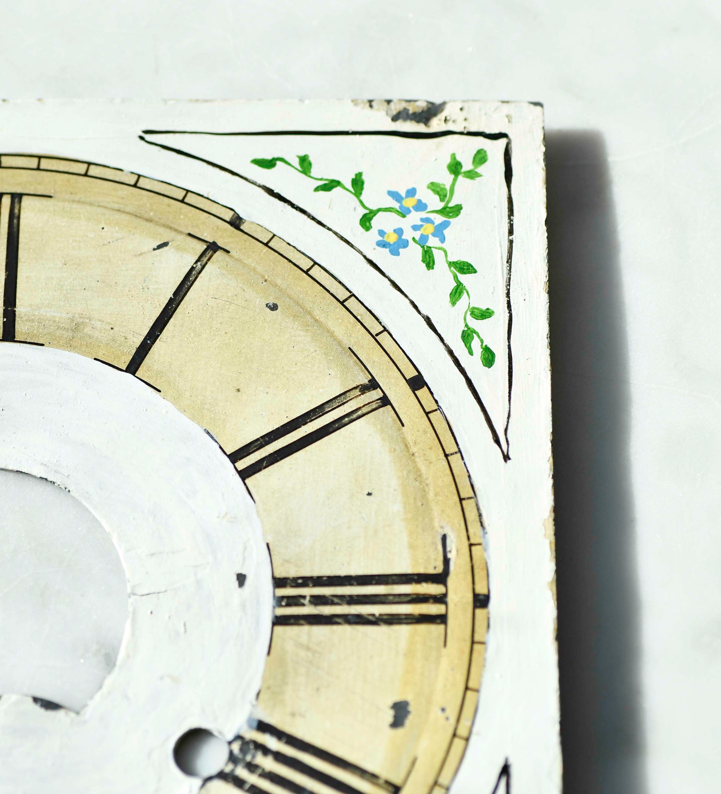 Hand Painted French Clock Face, 8"