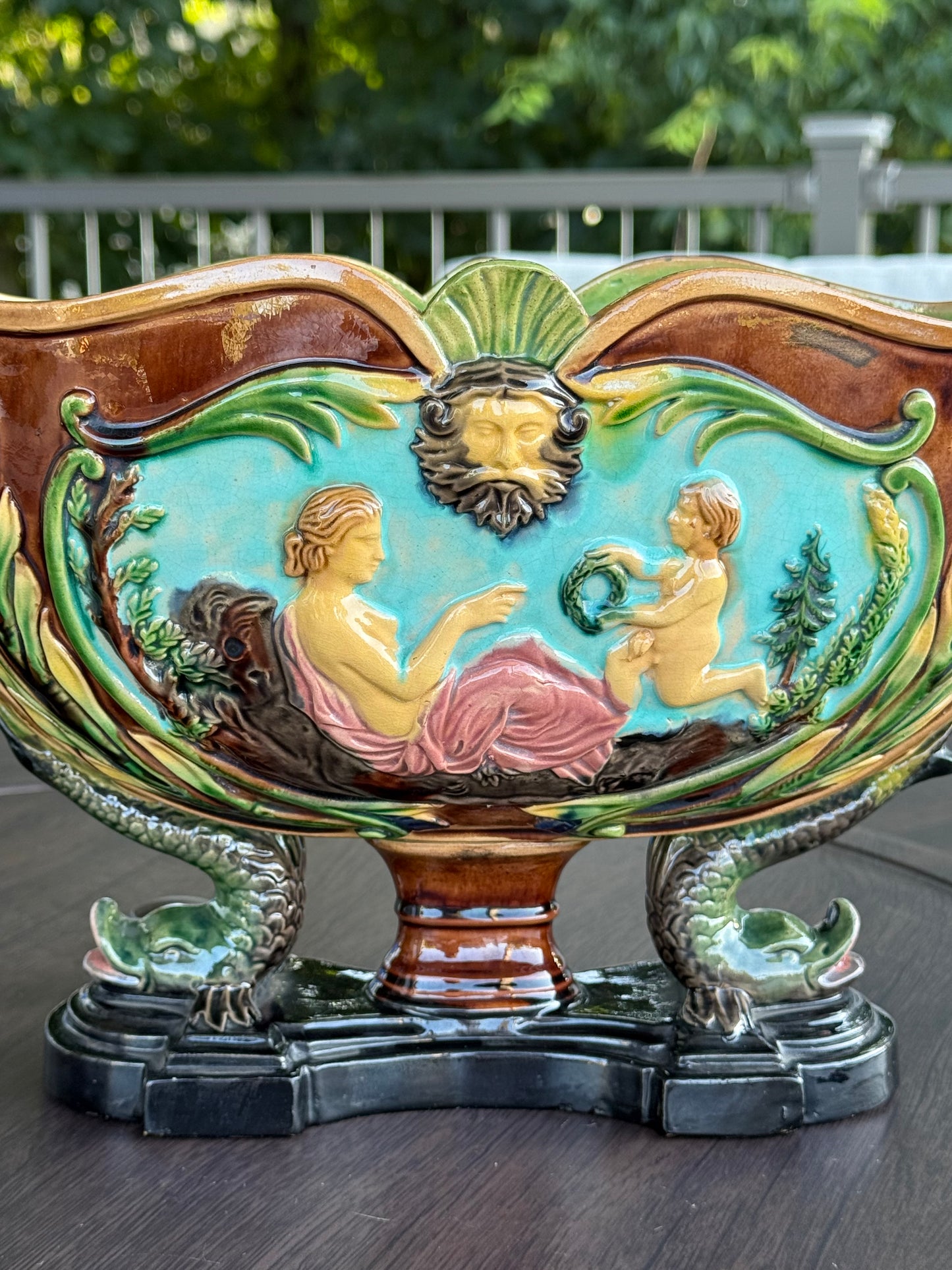 Whilhelm Schiller Majolica Jardiniere