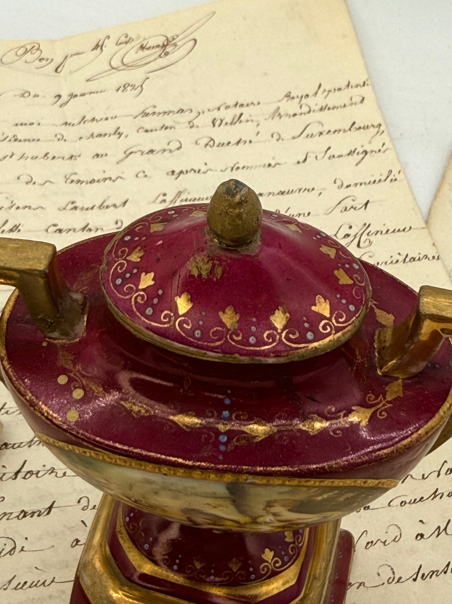 299- Ackermann & Fritze Small Urn, Royal Vienna Style