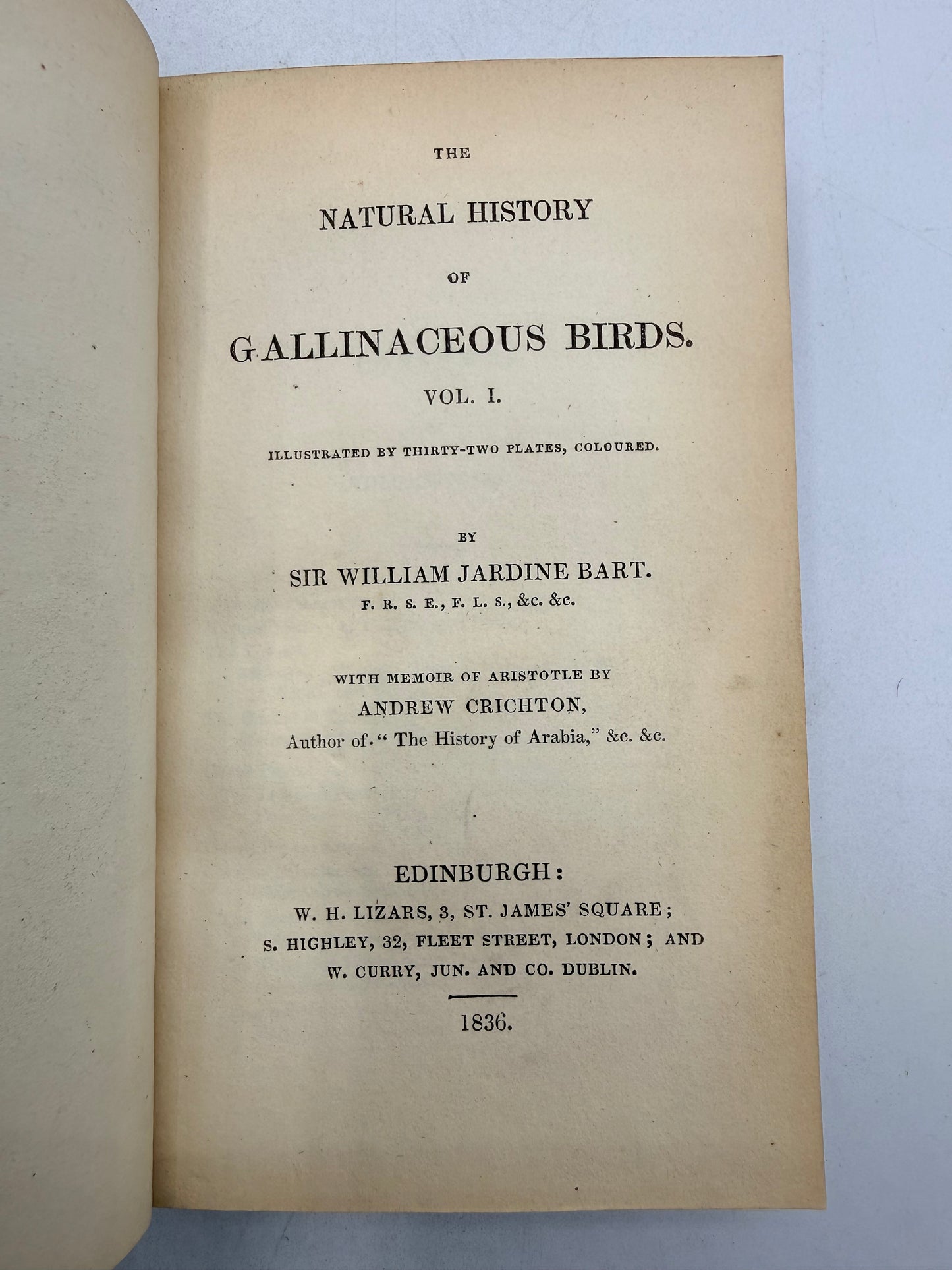 Natural History of Peacocks, Pheasants, Gallinaceous Birds