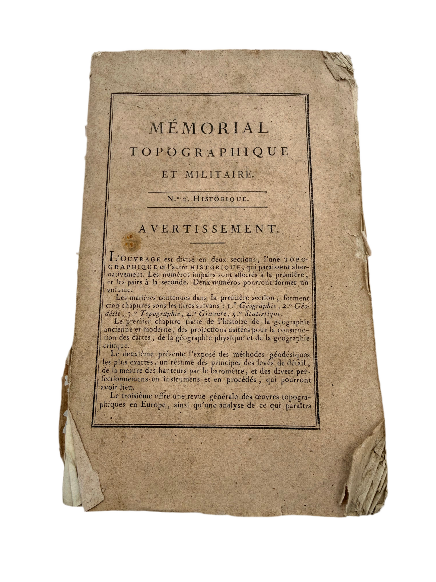 Topographical and Military Memorial, French, No 2