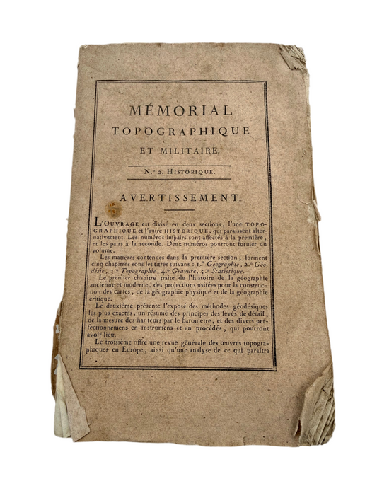 Topographical and Military Memorial, French, No 2