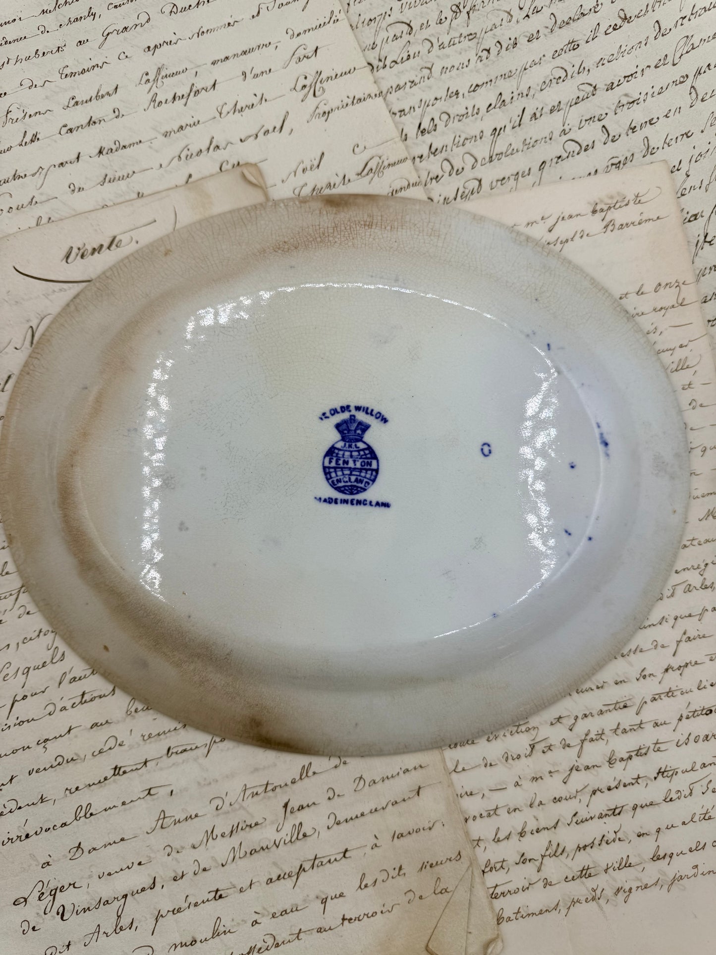 Ye Olde Willow Small Platter, Fenton