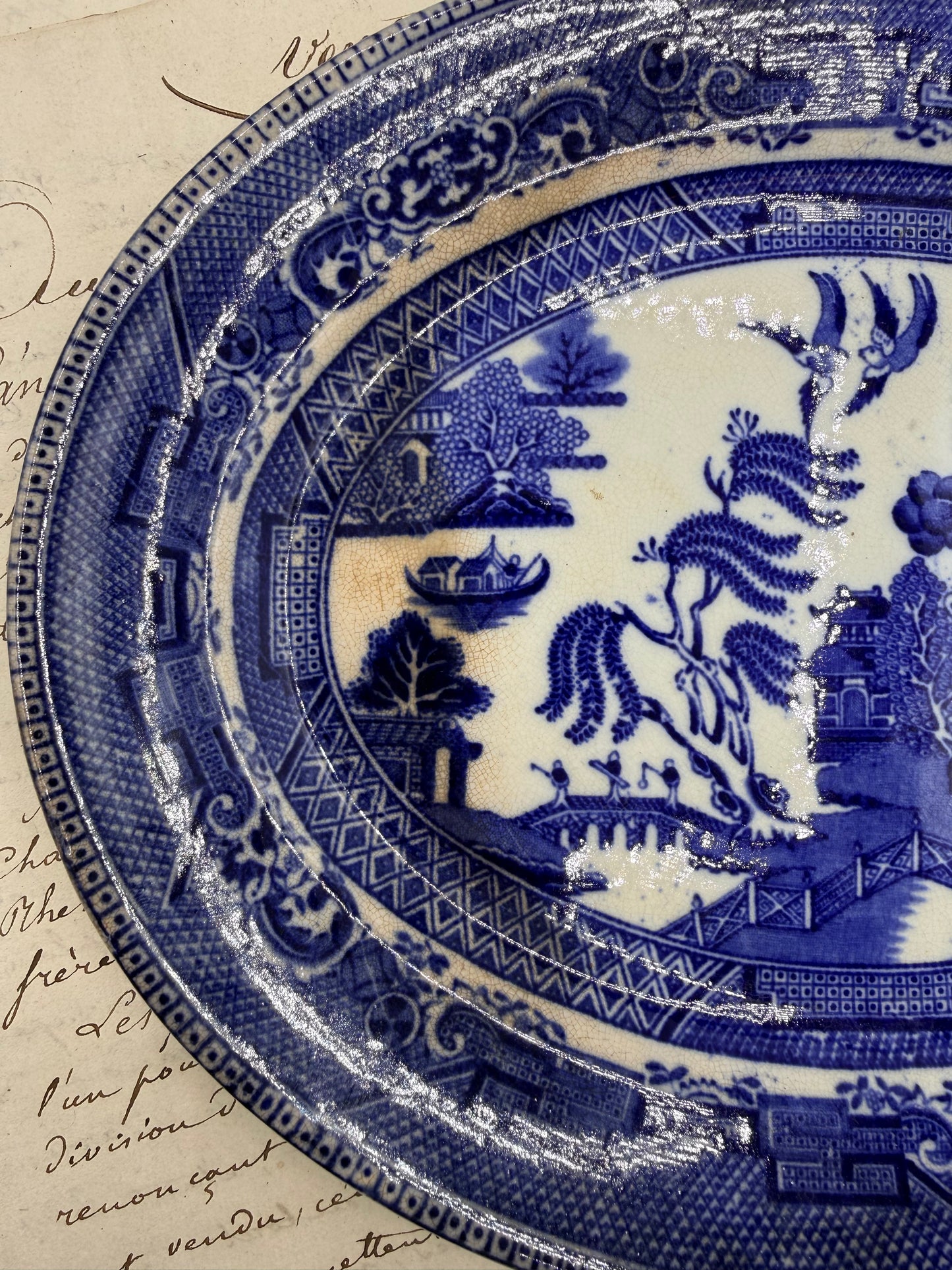 Ye Olde Willow Small Platter, Fenton