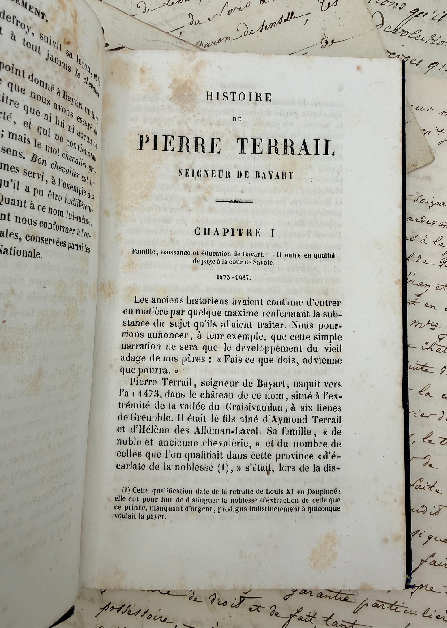 Histoire de Bayart, French