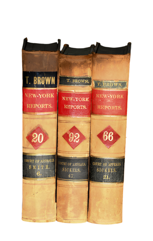 New York Reports Leather Book Set, 9"