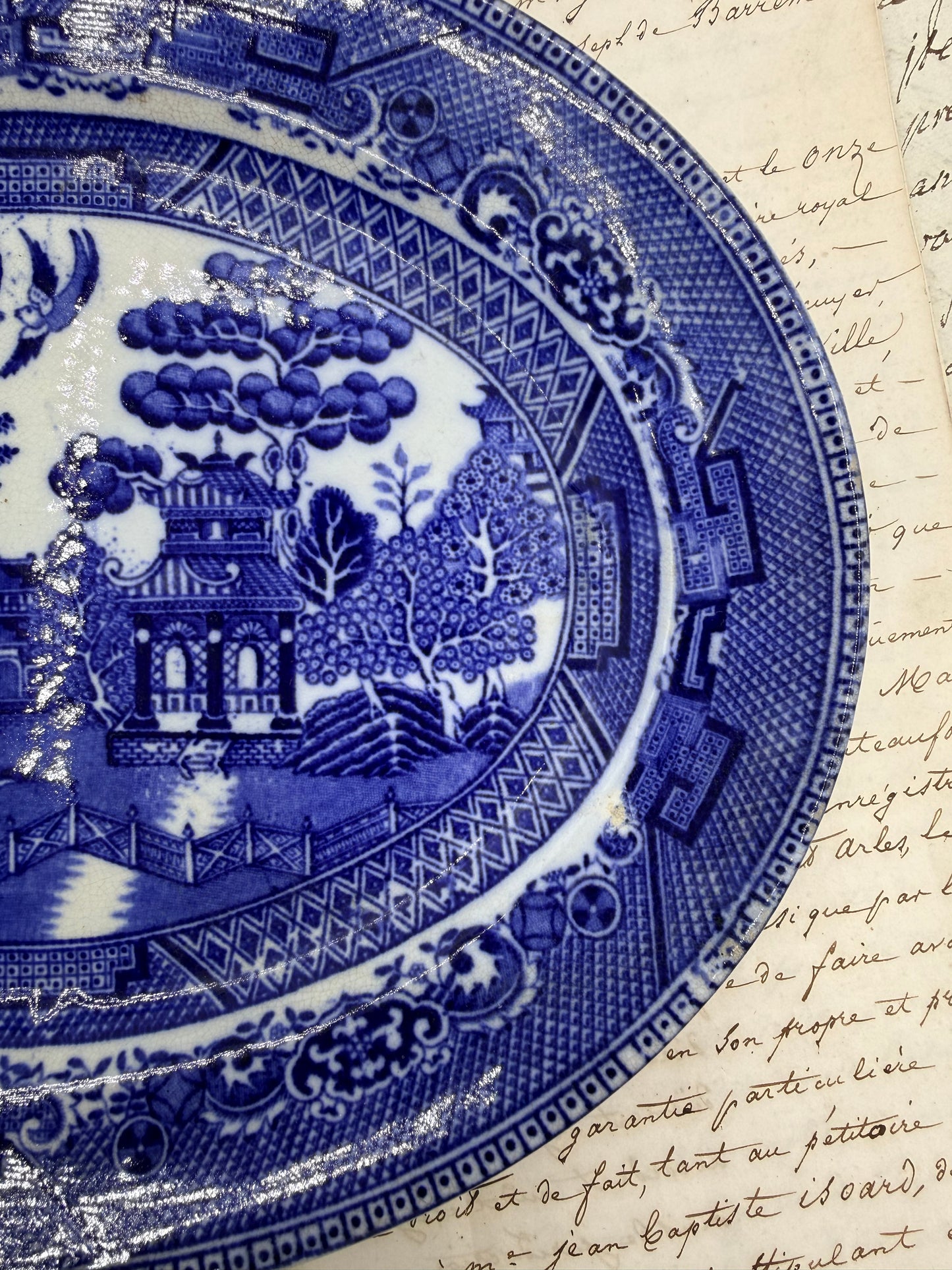 Ye Olde Willow Small Platter, Fenton