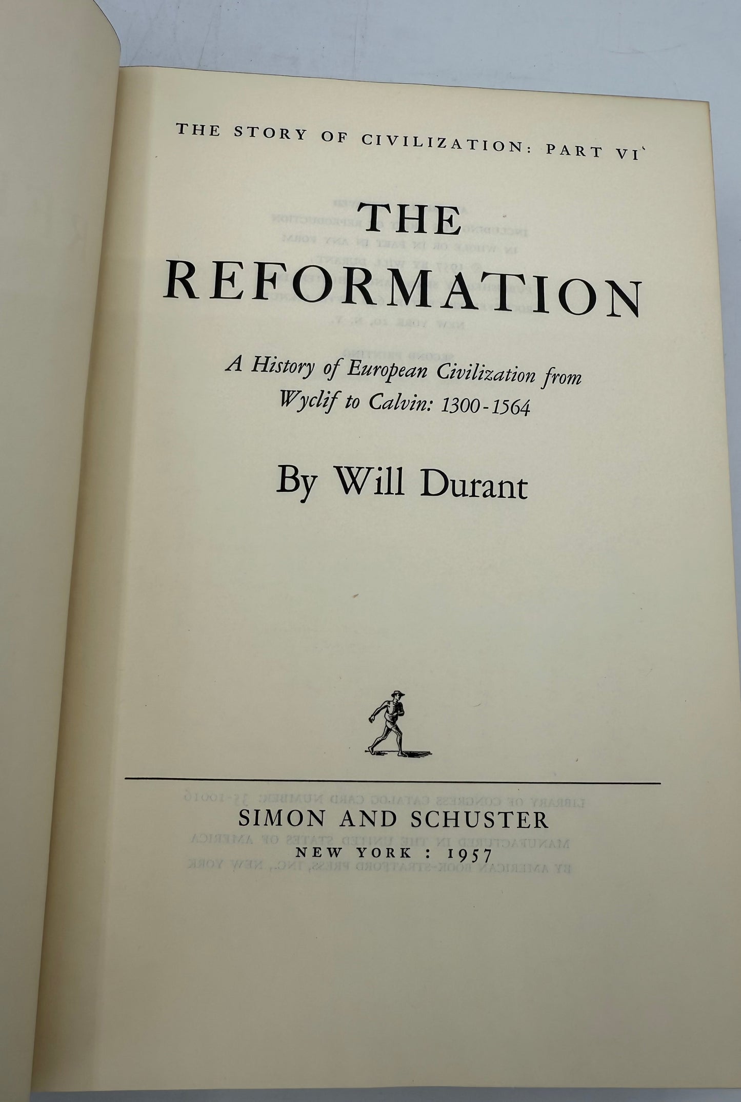 The Reformation by Will Durant, 2nd Printing