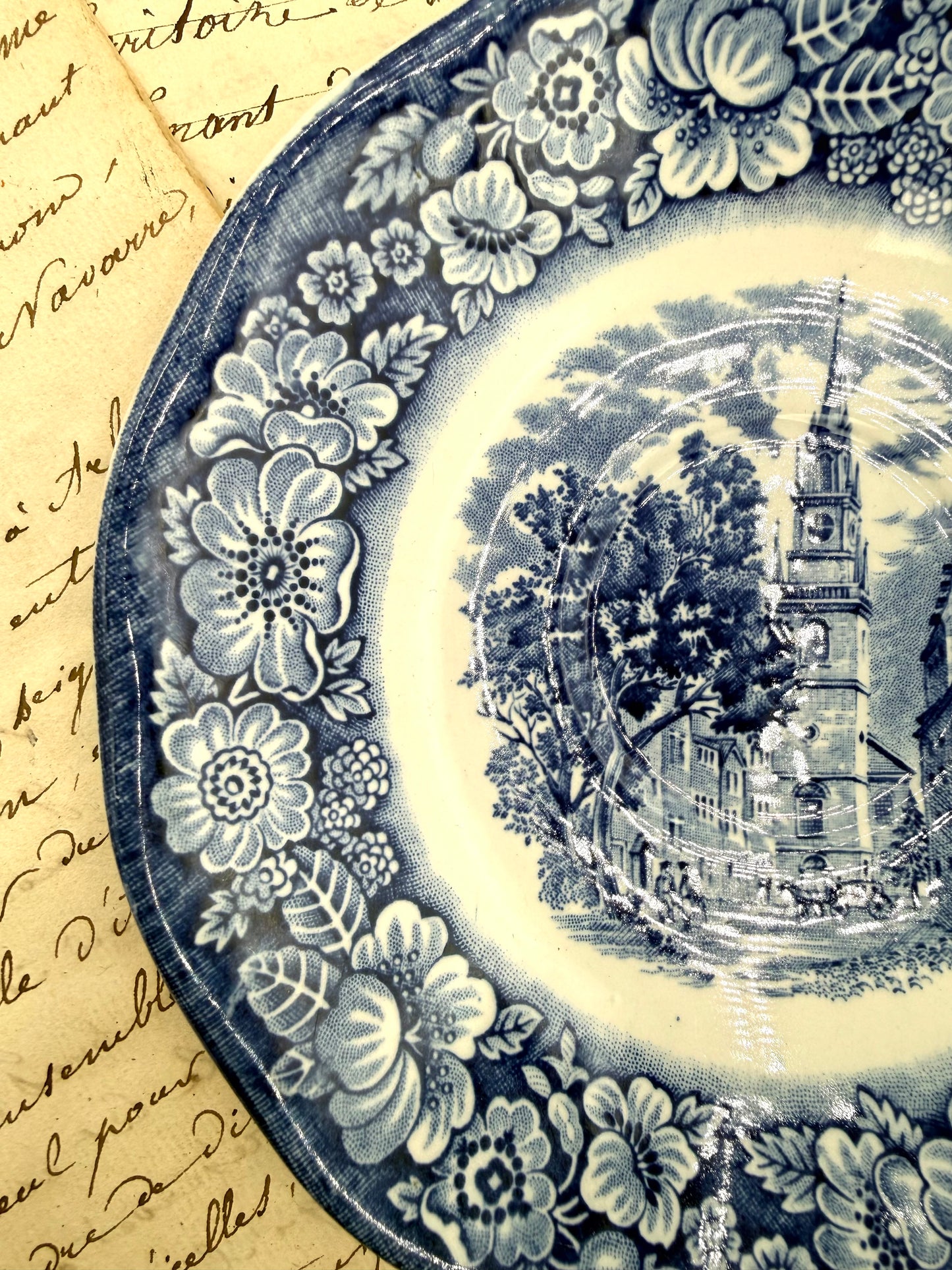 Liberty Blue Blue & White Small Plate, 5.75”