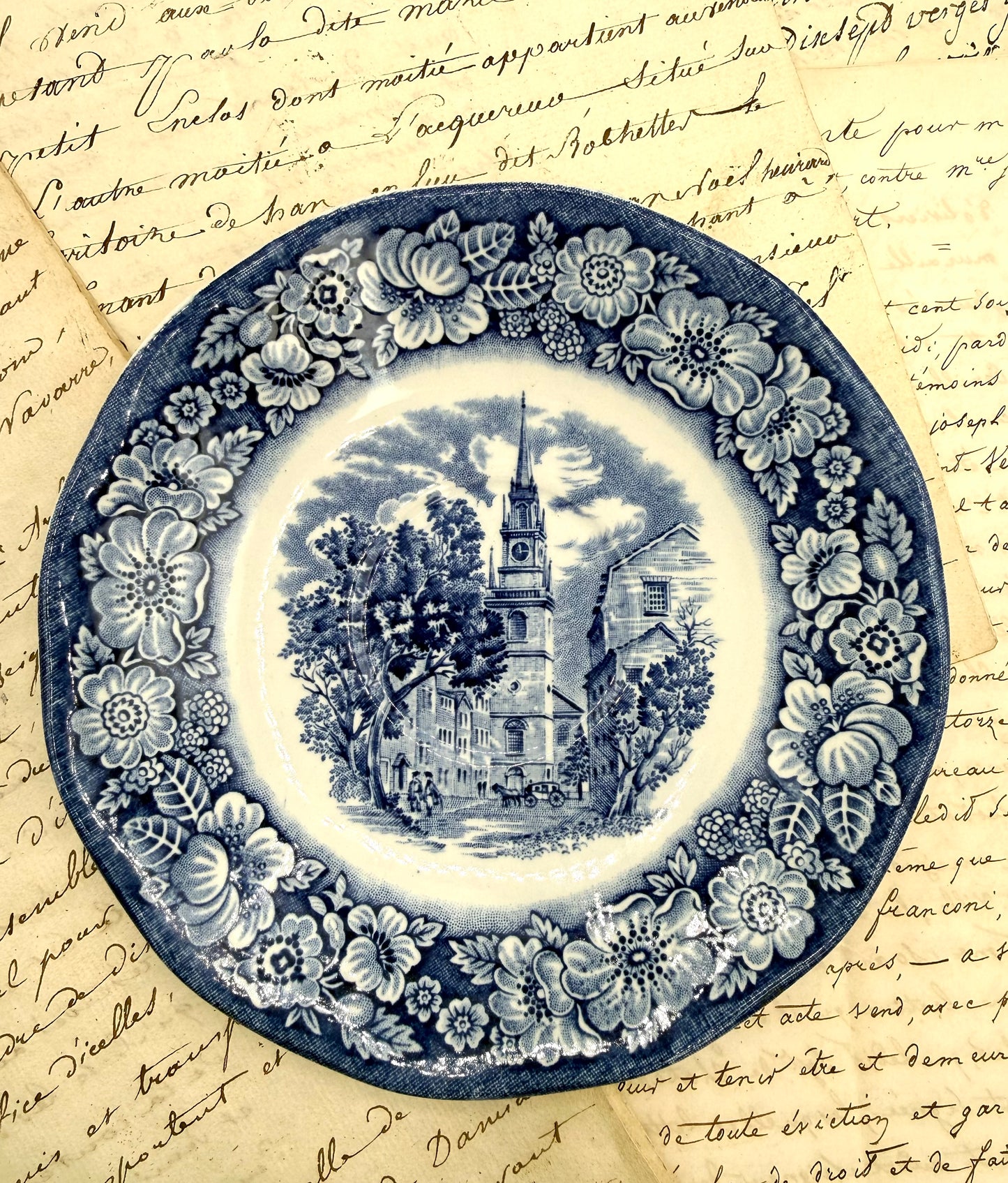 Liberty Blue Blue & White Small Plate, 5.75”