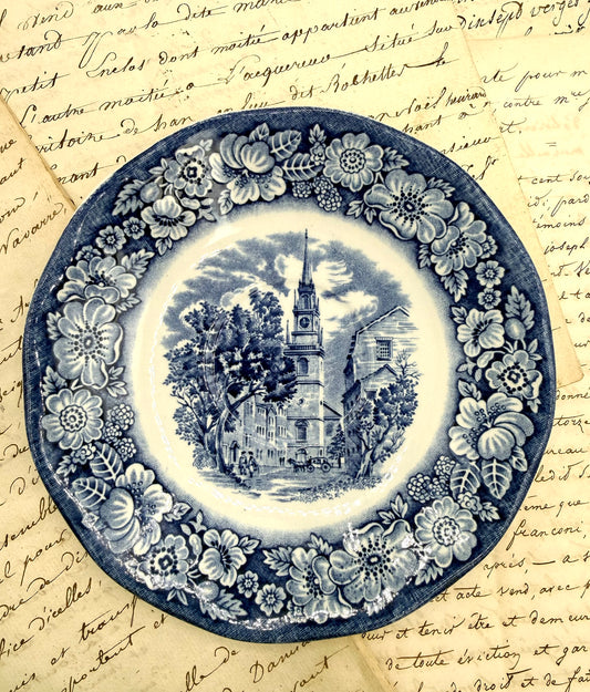 Liberty Blue Blue & White Small Plate, 5.75”