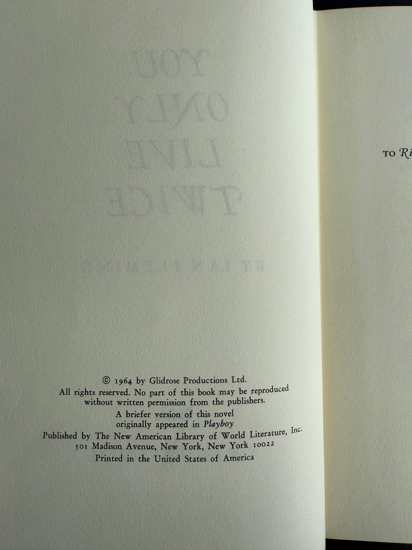 James Bond Novel, You Only Live Twice