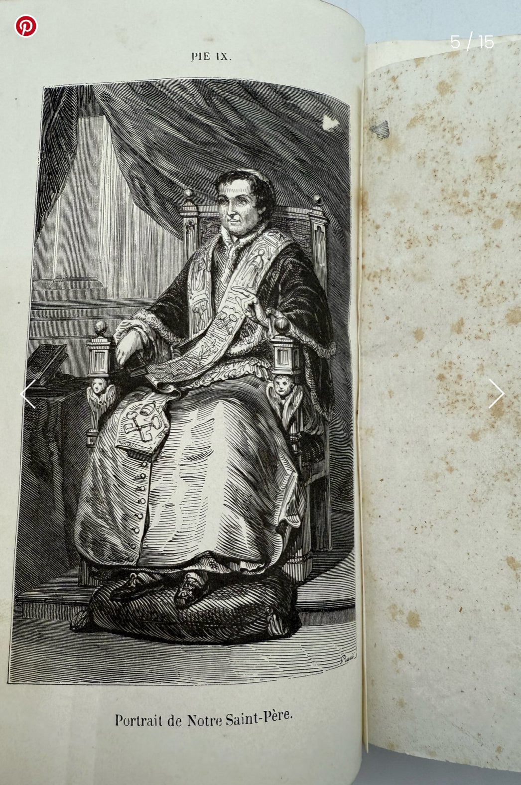 Pie IX Nouvelle Biographie, 1853, France