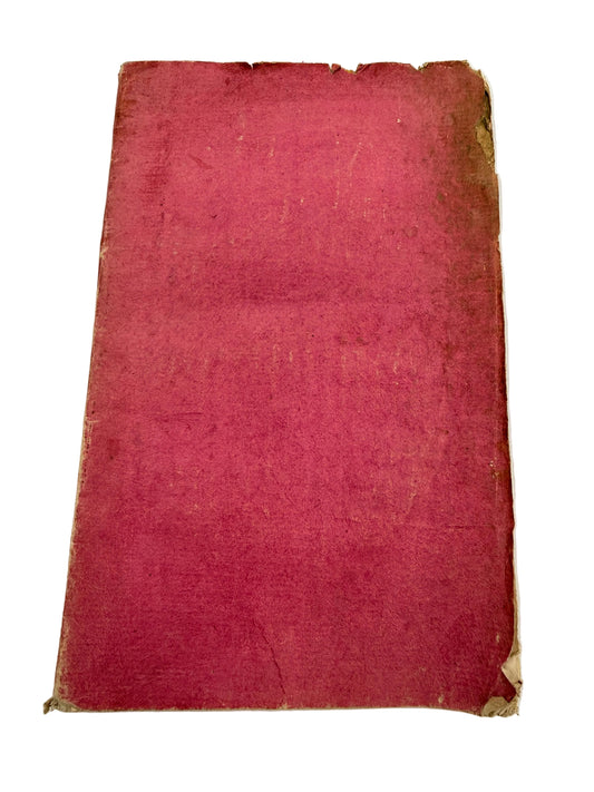 Vintage pink book cover on a white background