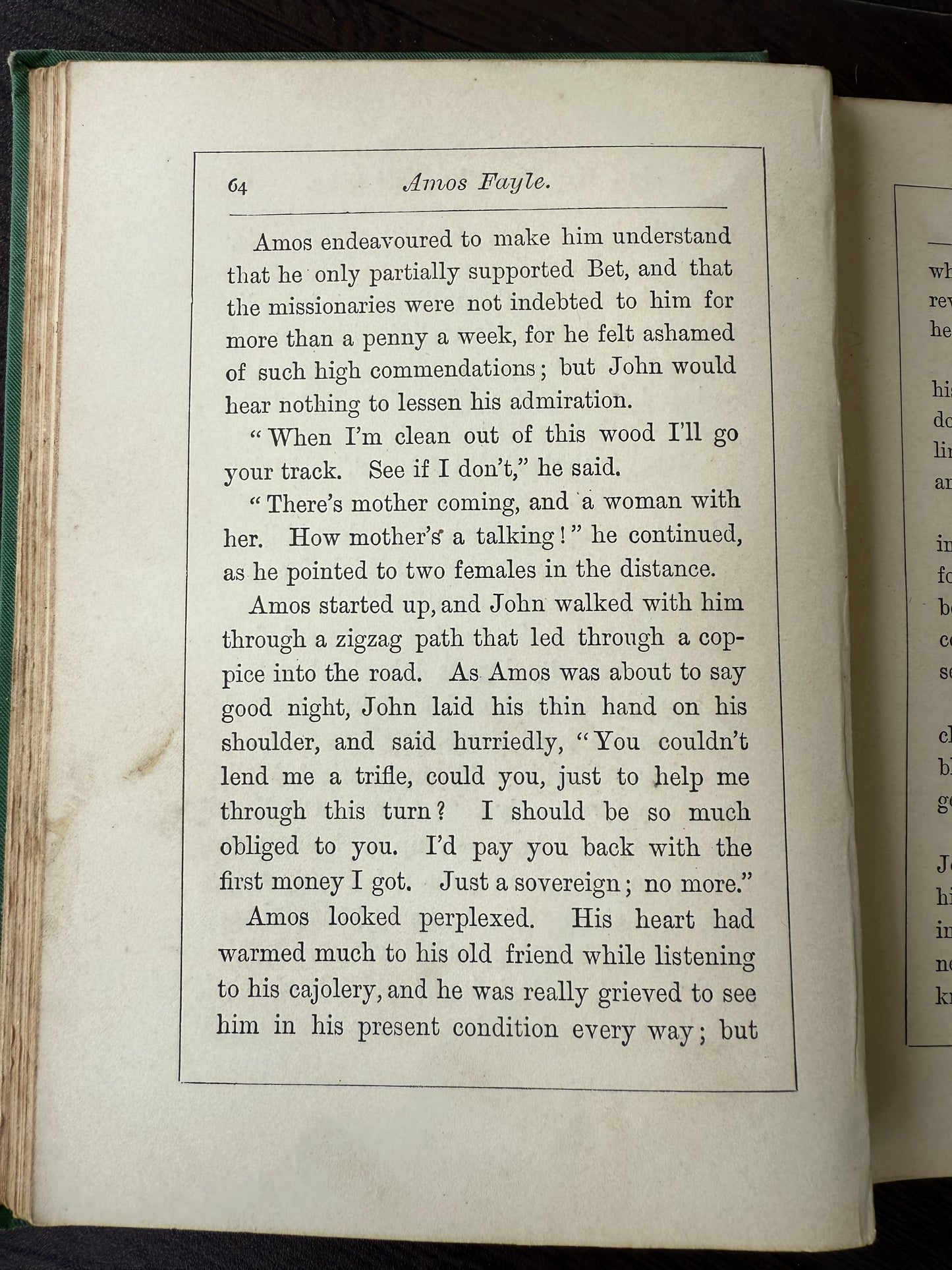 Amos Fayle by Mrs Prosser, 1878