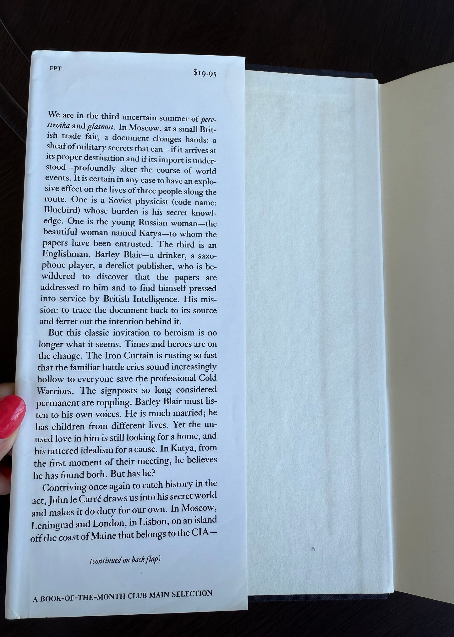 The Russia House by John Le Carre, 1989