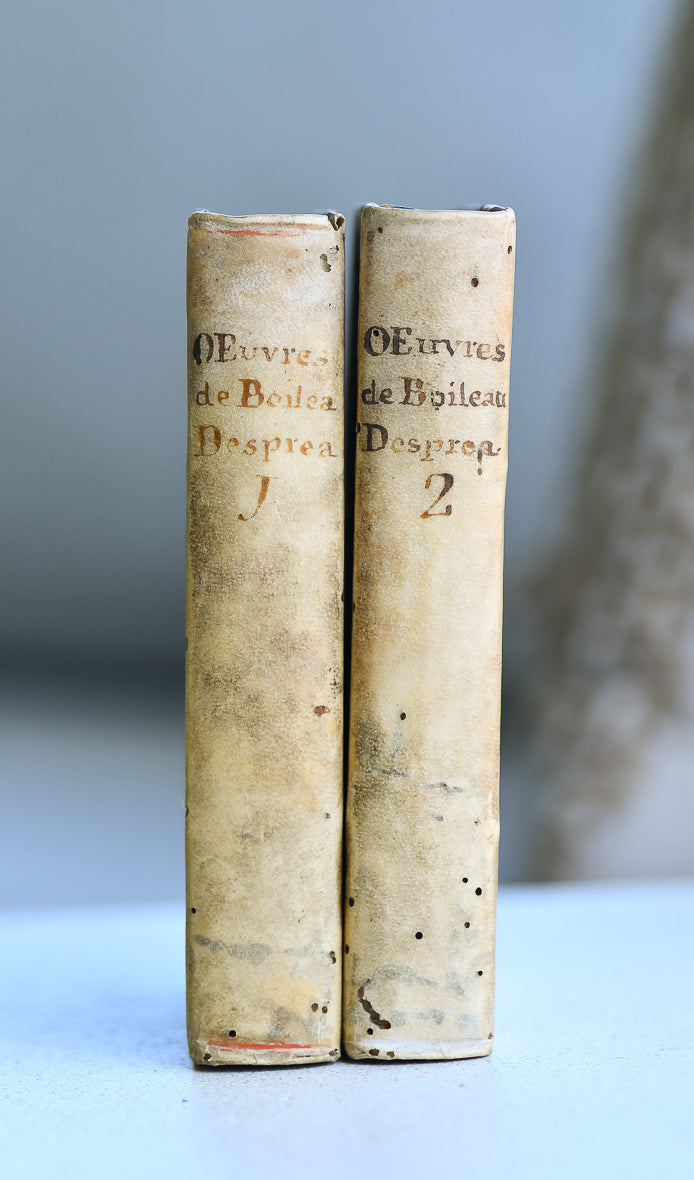 The Works of Boileau Despreaux, 1800, French Vellum Books