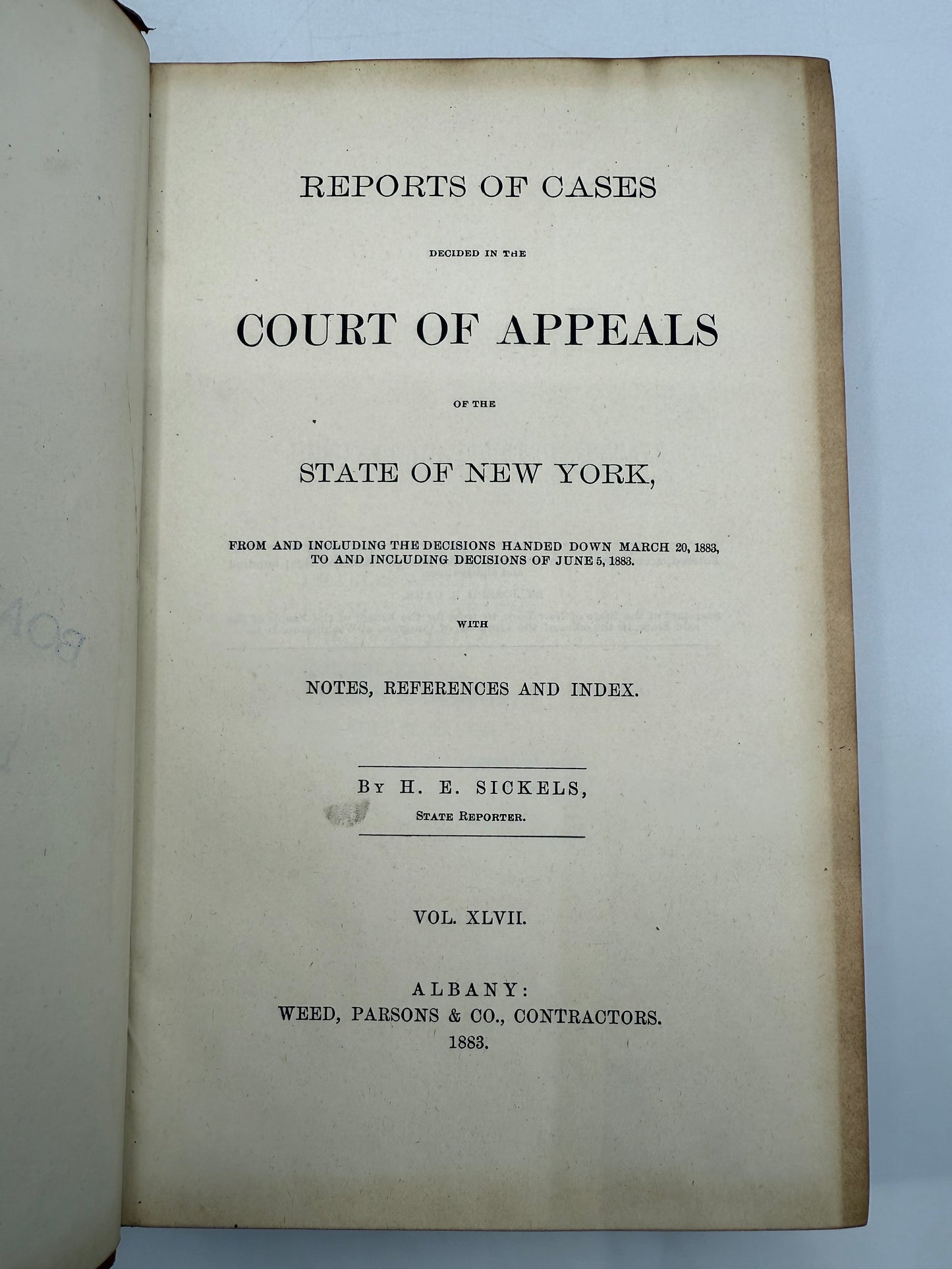 New York Reports Leather Book Set, 9"