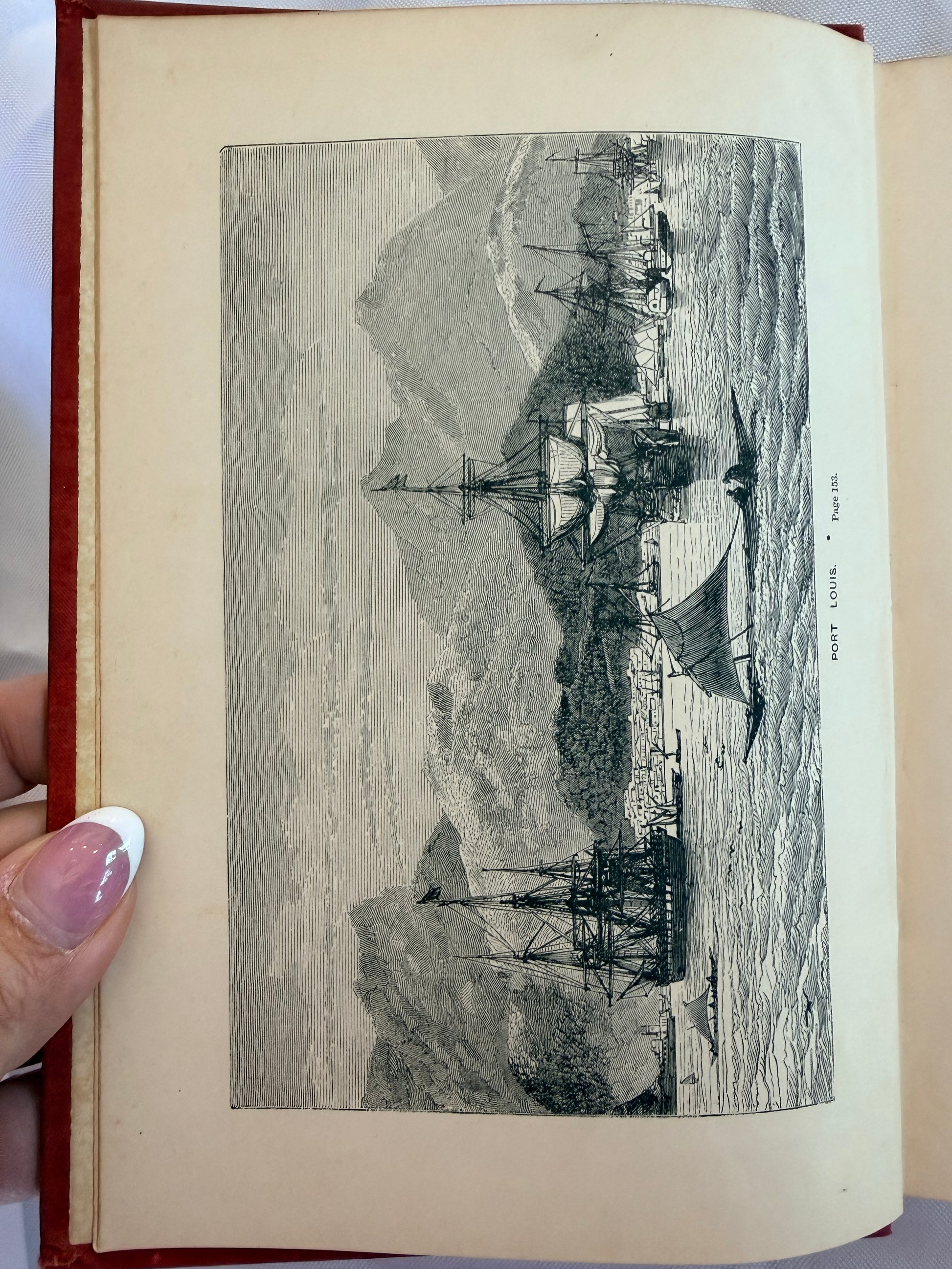 Vintage illustration of airplanes on a book page