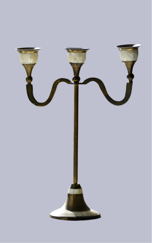 Antique Candelabra with Mother of Pearl