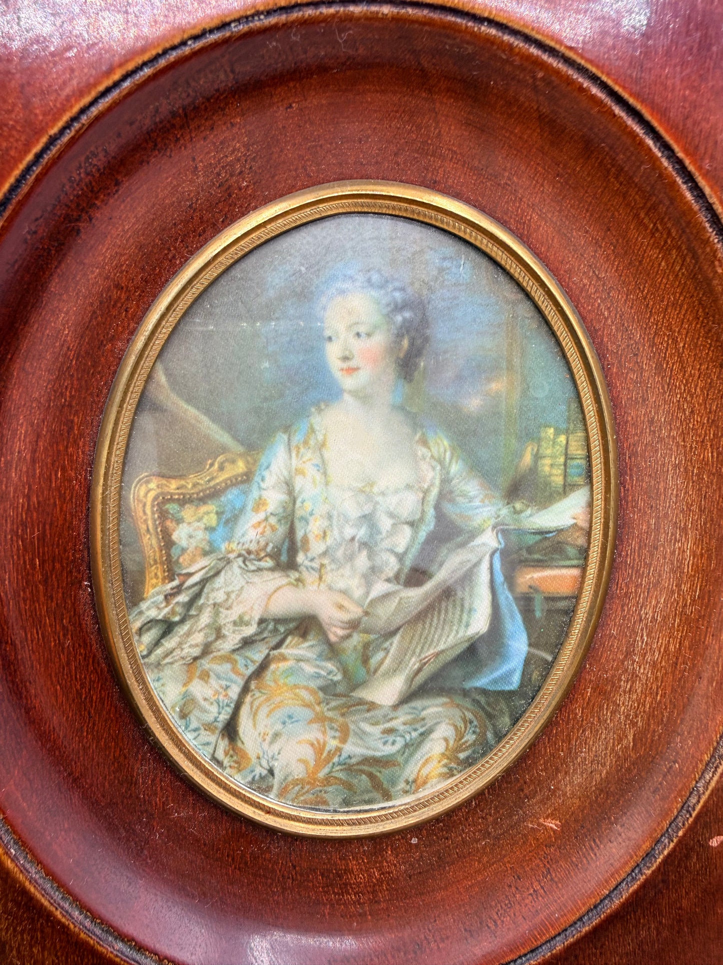 French Miniature Portrait Print, Madame de Pompadour