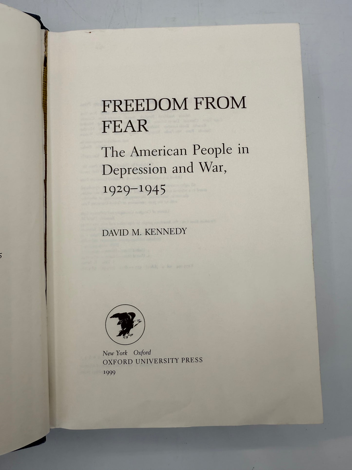 Freedom from Fear by David M Kennedy, 1999
