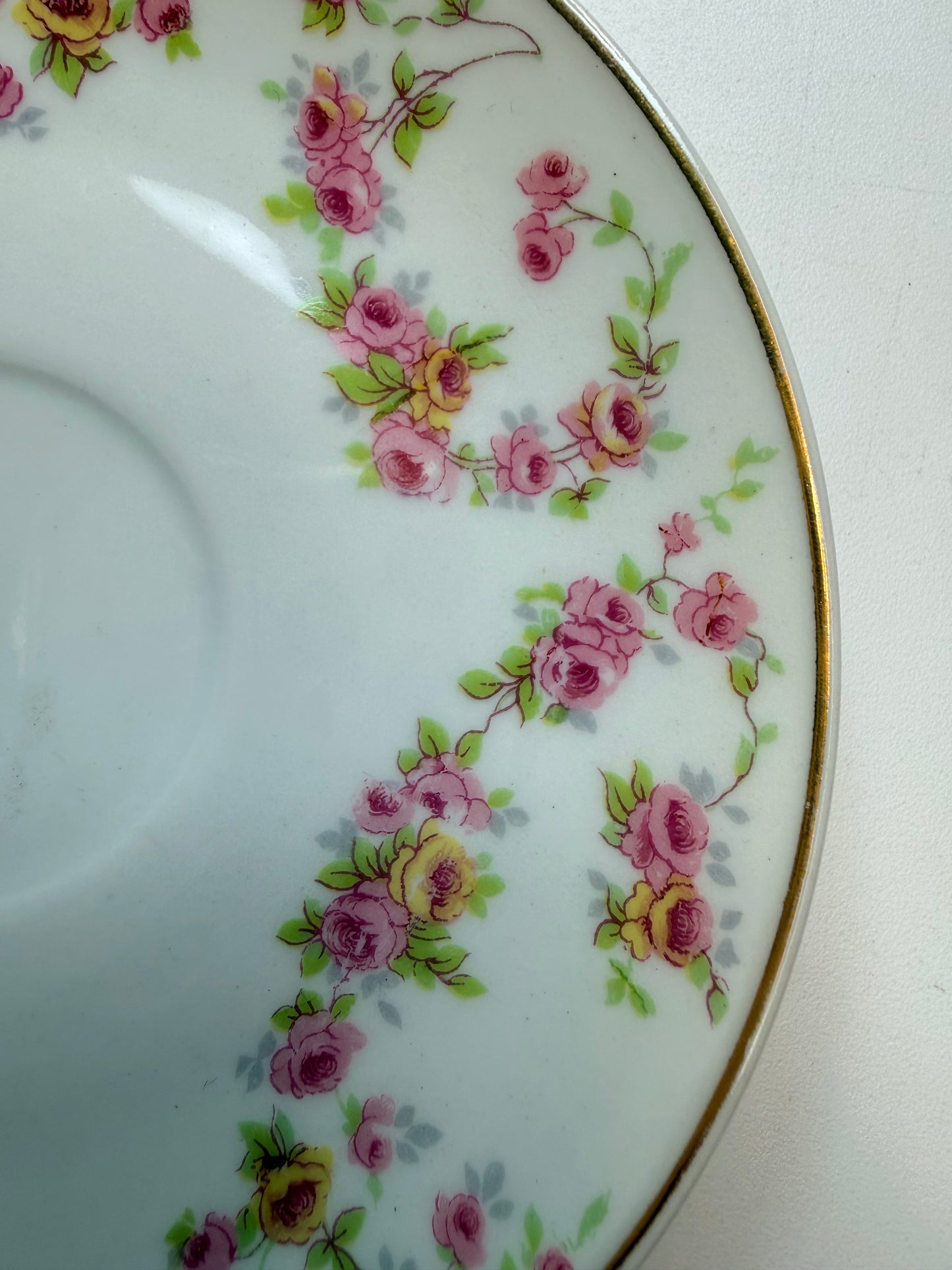 Limoges B & Cie Pink Floral Small Plate