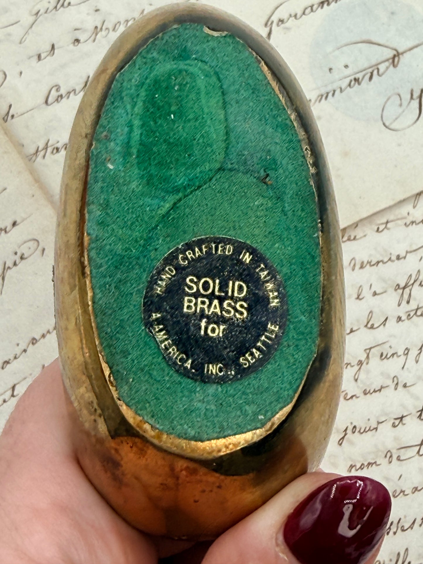 Small Brass Swan, 5"