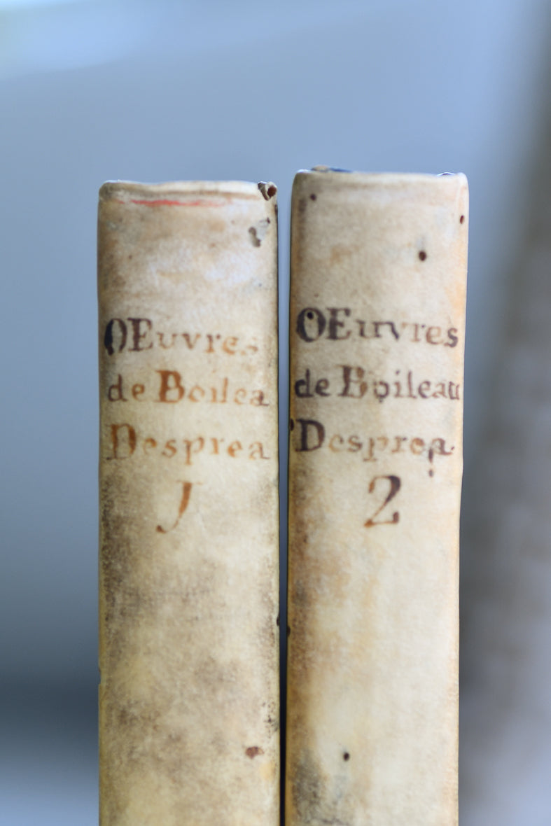 The Works of Boileau Despreaux, 1800, French Vellum Books