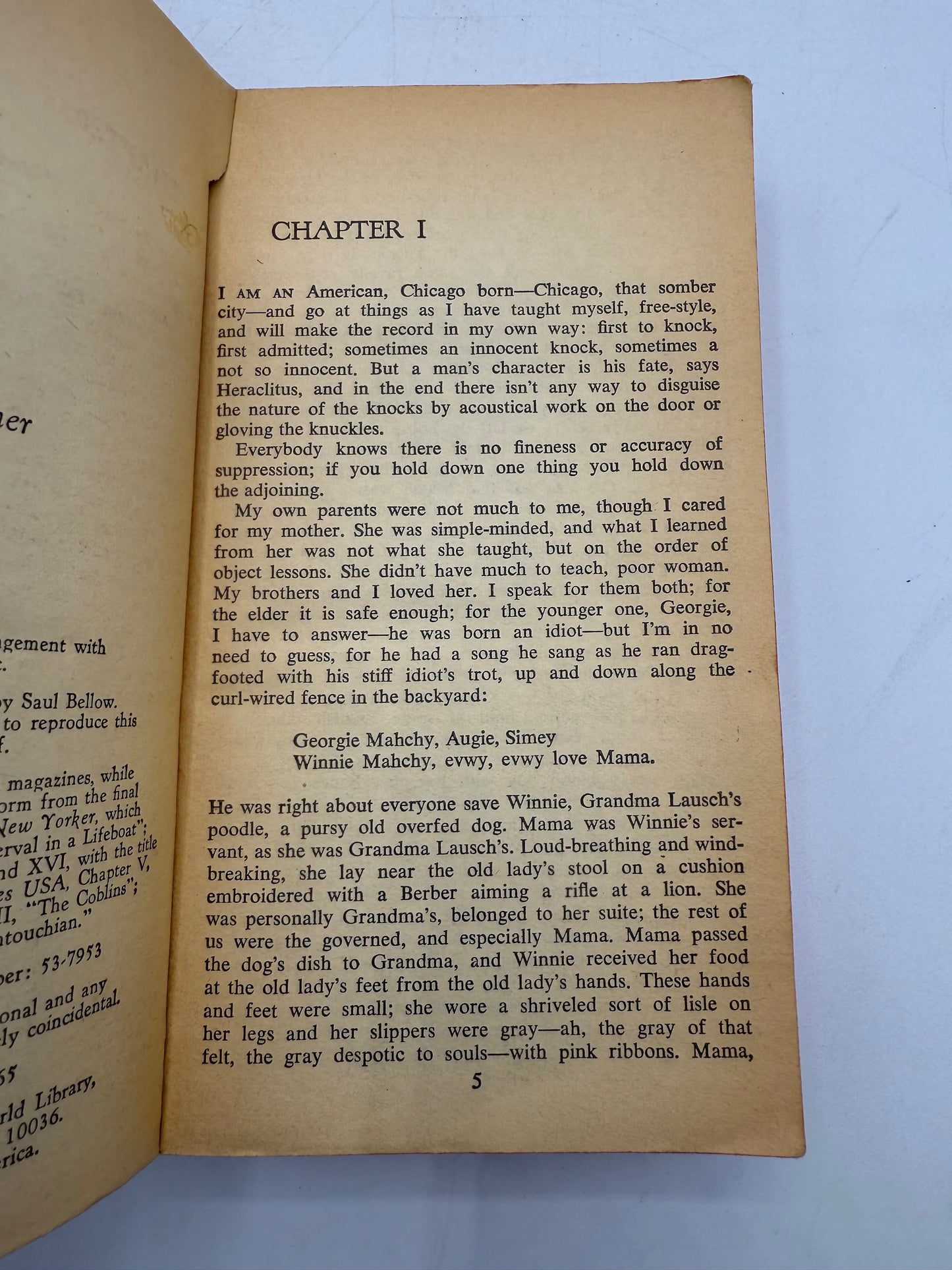 The Adventures of Augie March by Saul Bellow, 1965